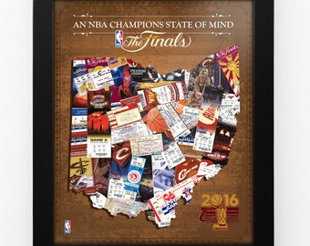 Cleveland Cavaliers 2016 NBA Champions State of Mind Framed Print - Ohio - Personalizable