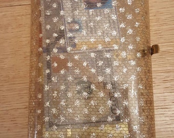 Wilardy stardust confetti original Lucite purse