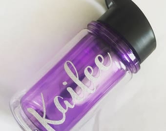 Custom water bottle for toddlers -kids water bottle - cups for toddlers -tumblers for kids - purple cup for kids - custom water bottle