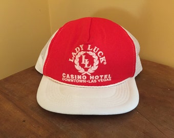 Vintage Lady Luck Casino Hat/Vintage Las Vegas Hat