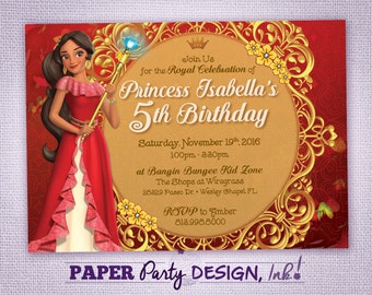 Elena of Avalor Birthday Party Invitation, Elena of Avalor Party, Elena of Avalor Digital Invitation, Elena of Avalor Printable Invite