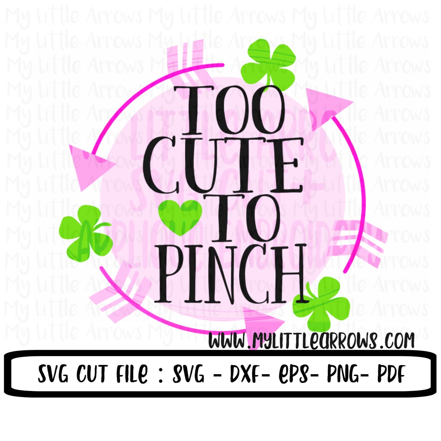 Download Too cute to pinch - st patricks svg - Four leaf clover svg ...