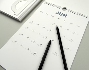 WHITE OUT (Smokey Blue) 2017 Monthly Wall Calendar