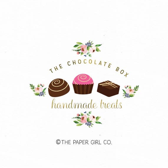 chocolate logo sweet shop logo truffles logo premade logo