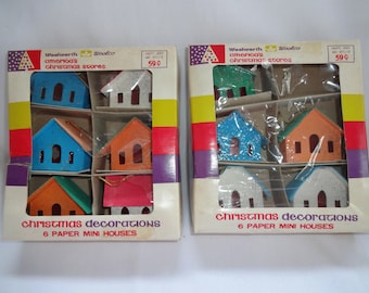 Christmas Houses 6 mini Houses from Woolworth