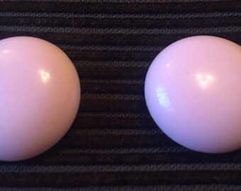 1960's pink clip on earrings