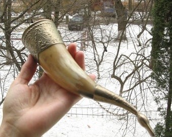 Vintage Wine Drinking Horn, Drinking Horn, Wine Horn, Wine Lover Gift, Viking Drinking Horn, Vintage Home Decor