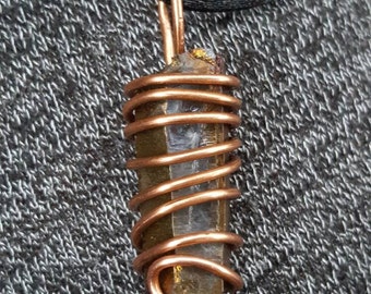 Mystic Purple Aura Quartz Warrior Pendant