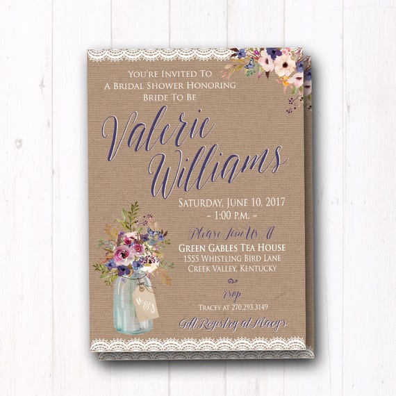 Brides Rustic Chic Invitation 2