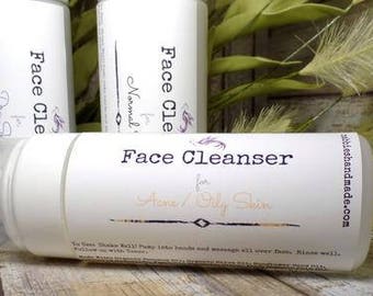 Acne Face Wash - Acne - Foaming Soap - Cleanser - Natural Skin Care - Organic Skin Care - Acne Cleanser - Natural Cleanser - Acne Treatment