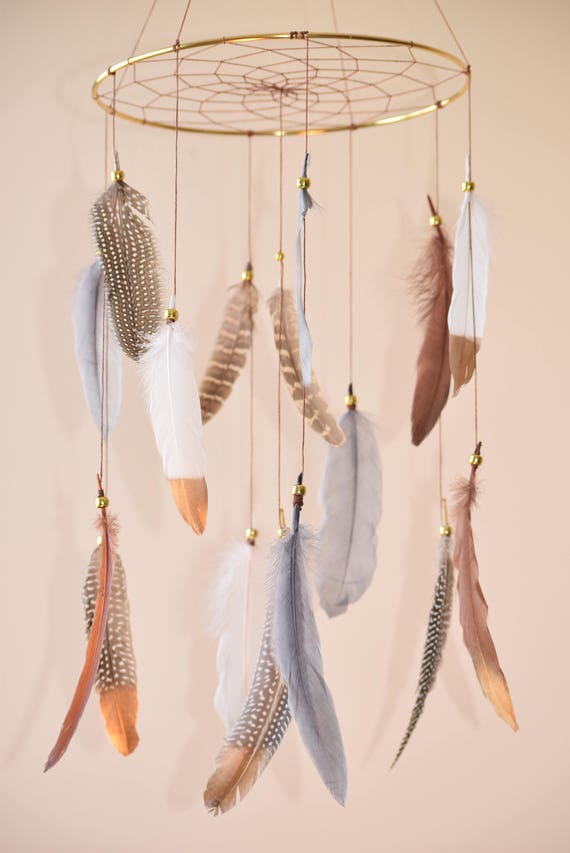 Baby Boy Woodland Nursery Decor Dreamcatcher Mobile Native