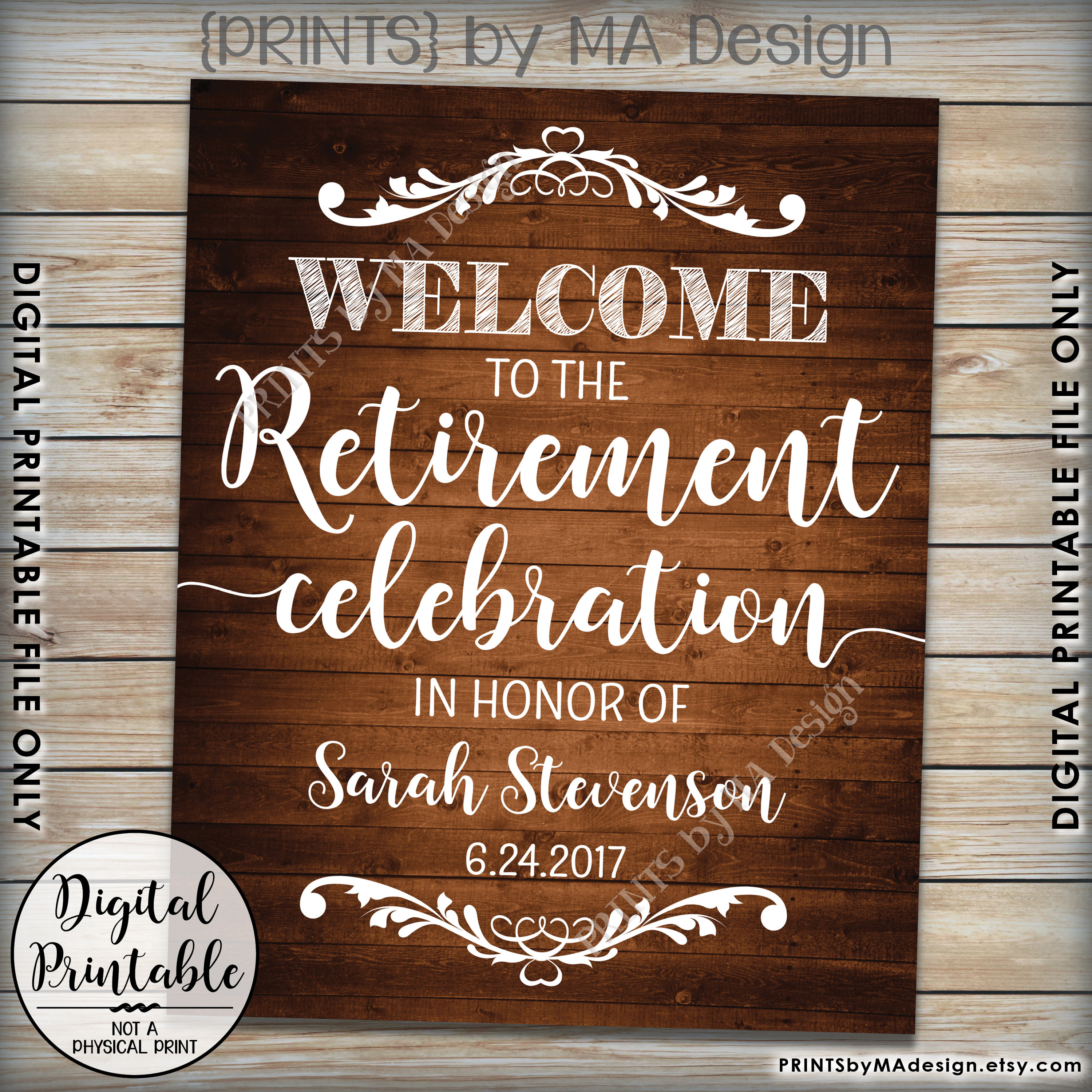 Retirement Party Sign Welcome to the Retirement Celebration Retirement ...