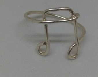 Silver Musical note ring