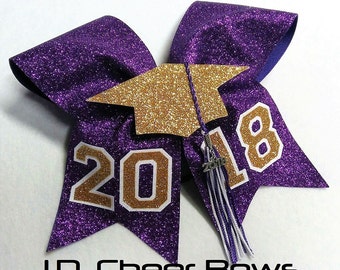 The Original 3D 2018 Graduate/Tassel Bow-Choose your Colors, Graduation Bow, Graduate Bow, Senior Bow, Senior Cheer Bow