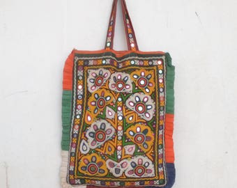 gujrati mirror work bags