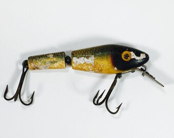 Vintage Antique Fishing Lure, Collectible Fishing Memorabilia, L&S Bassmaster Model 15, Fishing Decor, Lake Cabin Decor, Wood Fishing Lure,