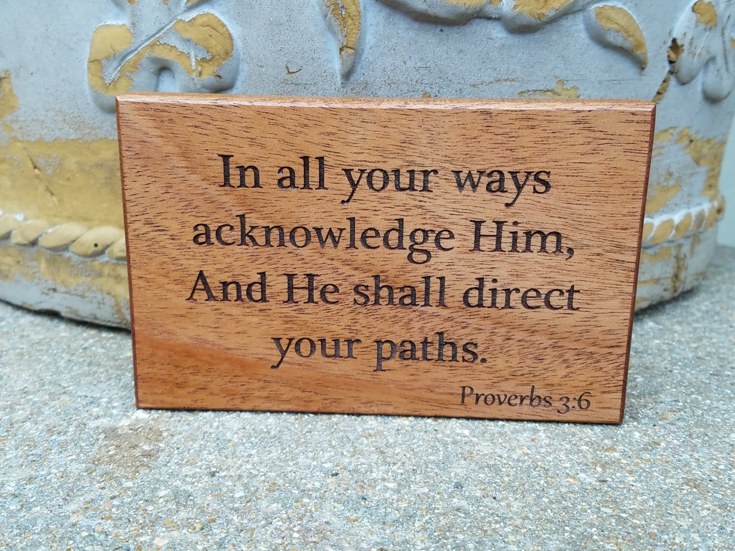 Custom Engraved Bible Verse Plaque Proverbs 36