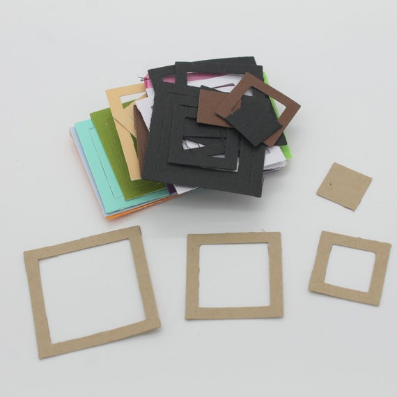 Square frame lot of cuts die cut paper cardstock