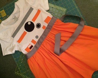 BB-8-inspired T-shirt dress for Big Girls-- sizes XS, S, M, L and XL (ages 6-12)