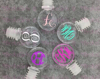 Personalized Acrylic Wine Stopper - Wine - Christmas Gift - Wedding Gift - Neighbor Gift - Wine Cork - Monogram Wine Stopper - Initial Wine