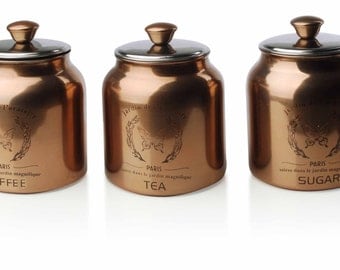 Boxes set of 3 Copper