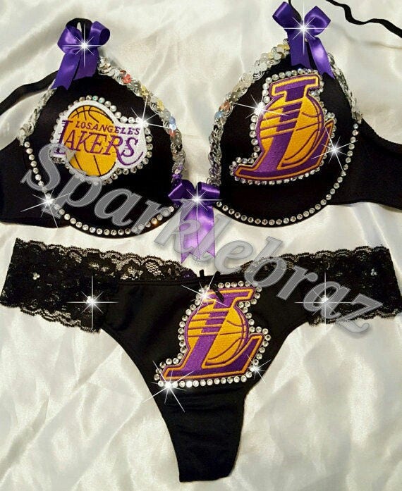 NBA-los angeles lakers bra set-los angeles lakers lingerie-los