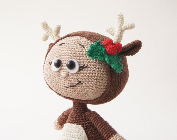 Crochet Doll, Stuffed Toy, Gift For Kids, Amigurumi Doll, Crochet Amigurumi Handmade, Deer Toy, Christmas Gift