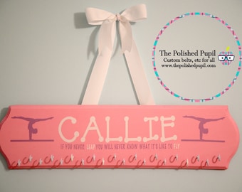 Medal or ribbon holder, gymnast, sports medal holder, academic achievements, art awards,
