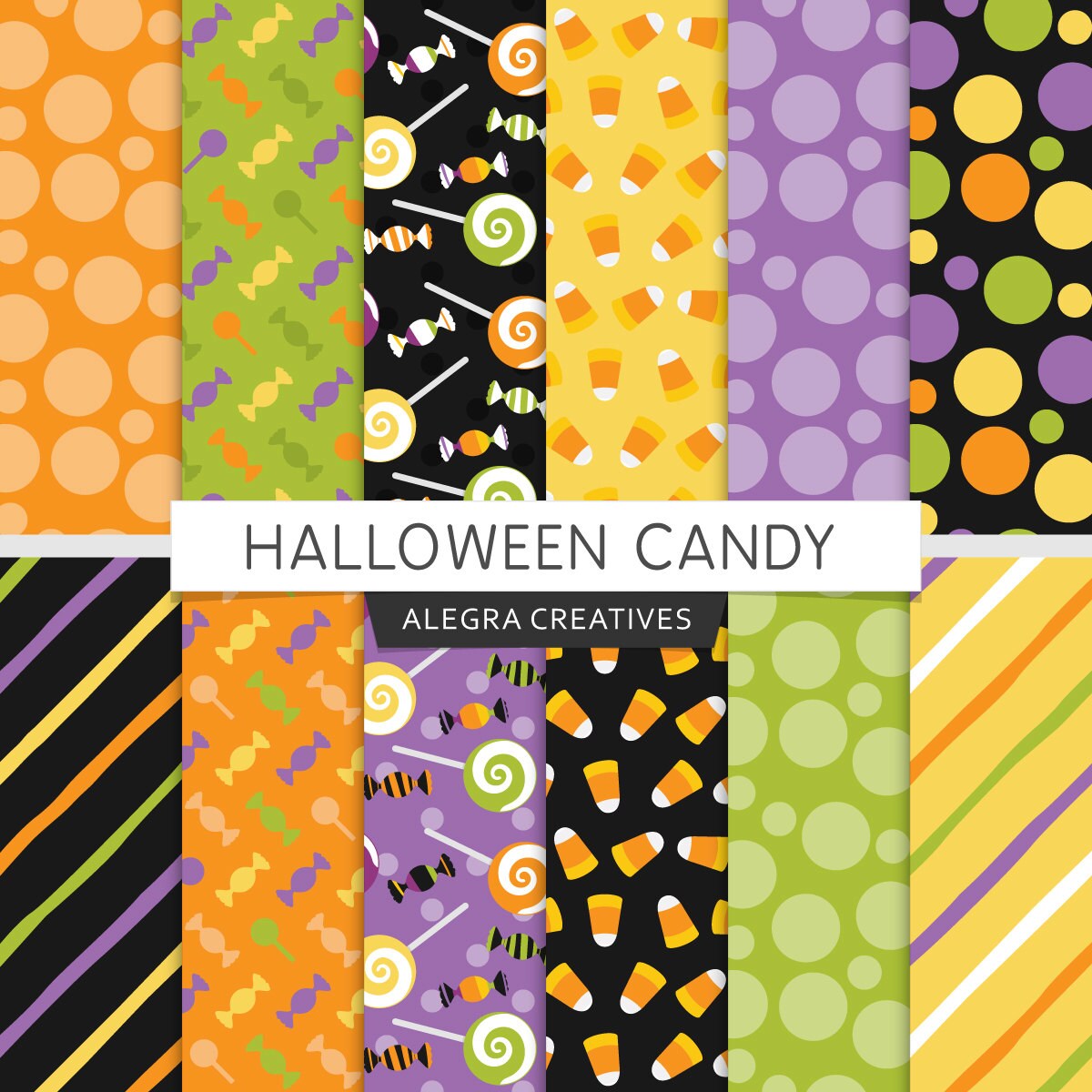 Halloween digital paper halloween candy scrapbook papers