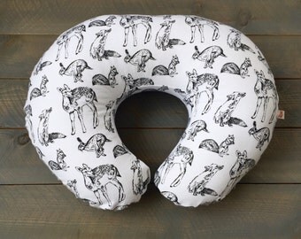 Boppy Cover Replica Woodland Forest Friends -- Breastfeeding Pillow Slipcover Gender Neutral