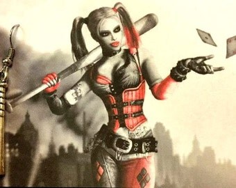 Harley Quinn Baseball Bat Earrings Suicide Squad Baseball Bat Earrings Harley Quinn Jewelry