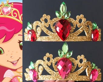 Strawberry Shortcake crown,Strawberry Shortcake costume,Strawberry Headband,Strawberry Costume,Strawberry theme,Strawberry Erastic Headband