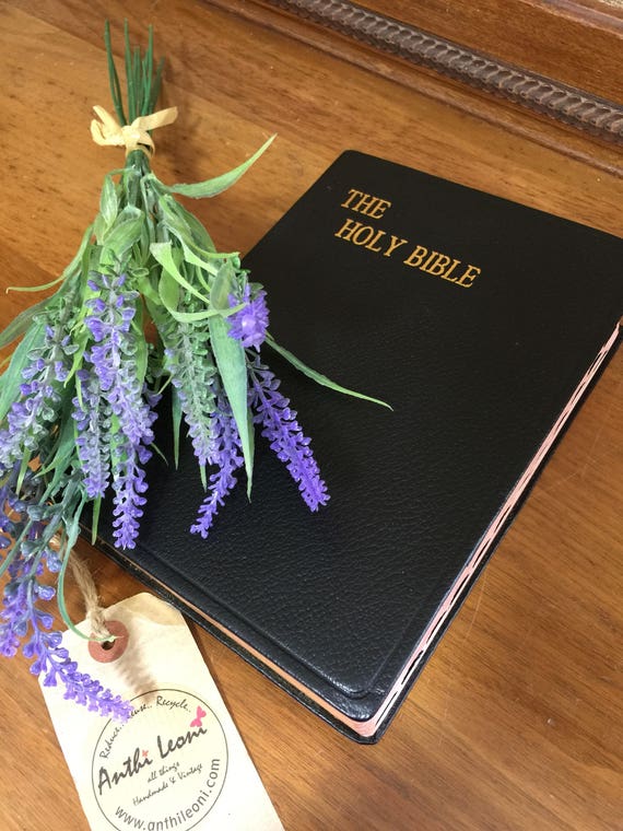 Holy Bible Douay Roman Catholic Version - Old and New Testament Bible - Large Black Leather and Gold - Holy Scriptures - Religious Books