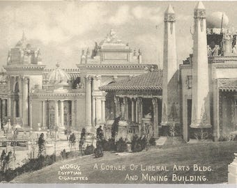 Postcard c1905, Mogul Egyptian Cigarettes, Corner of Liberal Arts & Mining Building