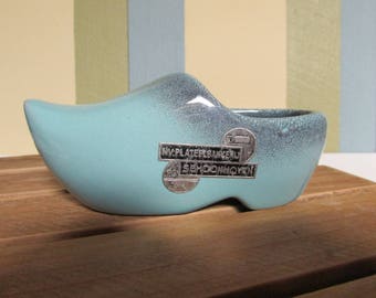 NV. PlateelBakkerij Shoonhoven ceramic VINTAGE Ceramic Turquoise VTG Holland 1940 shoe Collection Shoe shoe