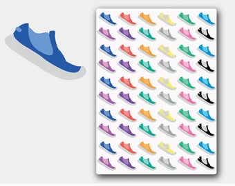 Running stickers, running planner stickers, running shoe sticker, run planner sticker, sneaker stickers, ECLP,