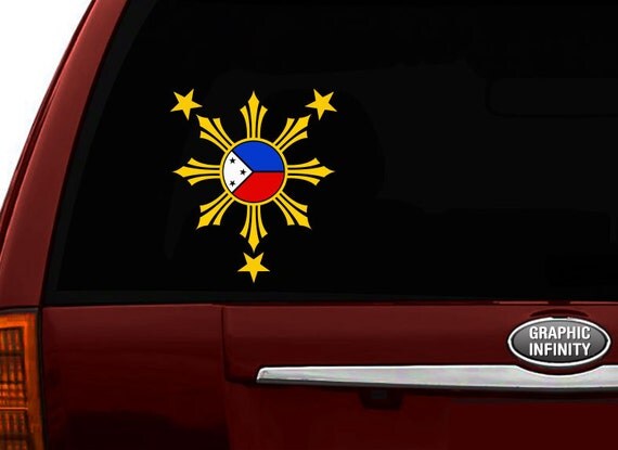 Filipino Vinyl Car Decal Sticker 5 H Philippine Flag