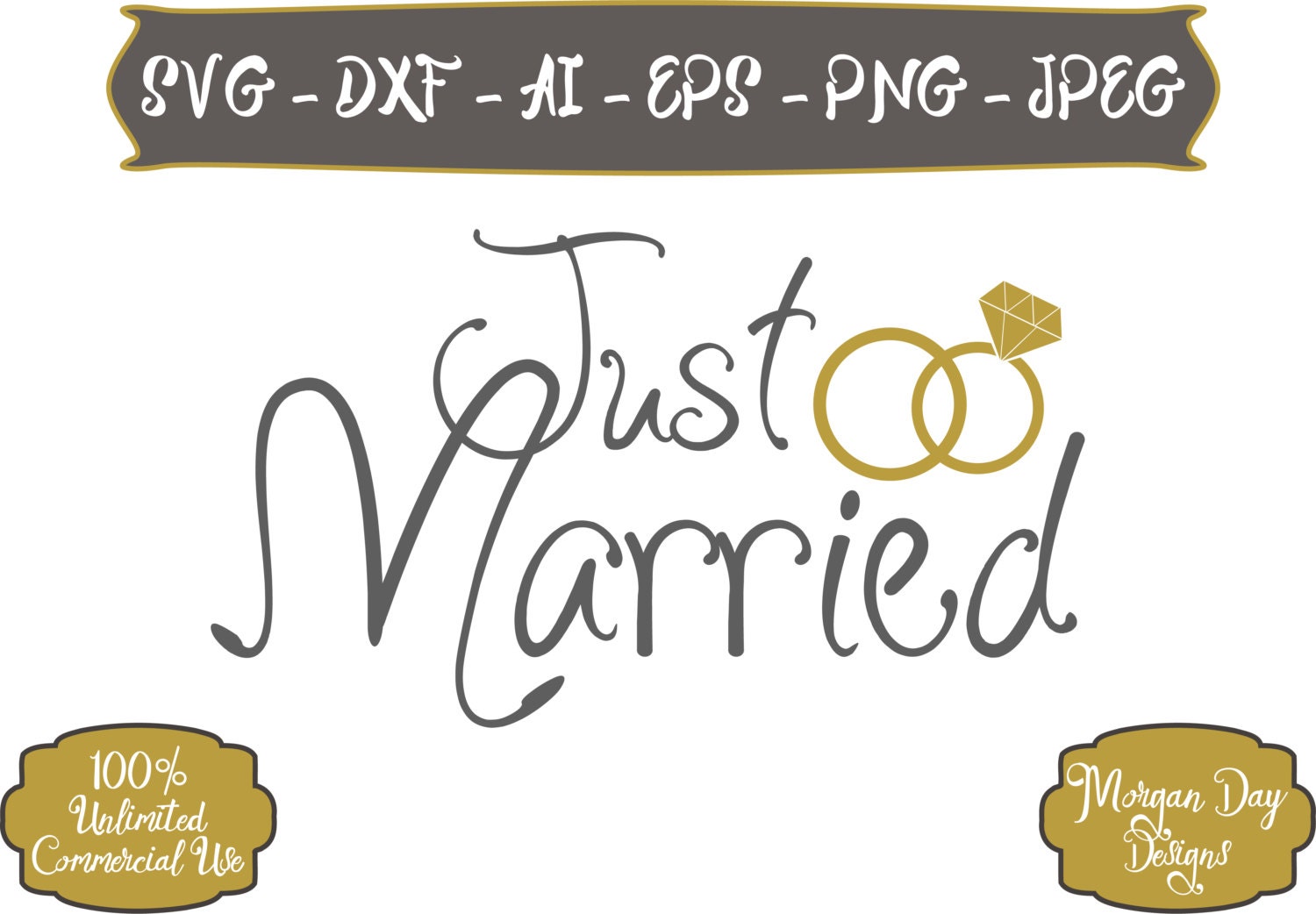 Download Just Married SVG Engagement SVG Wedding SVG Bride svg
