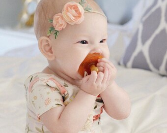 PEACH Petite flower crown, peach flower crown, floral crown, boho crown, flower headband