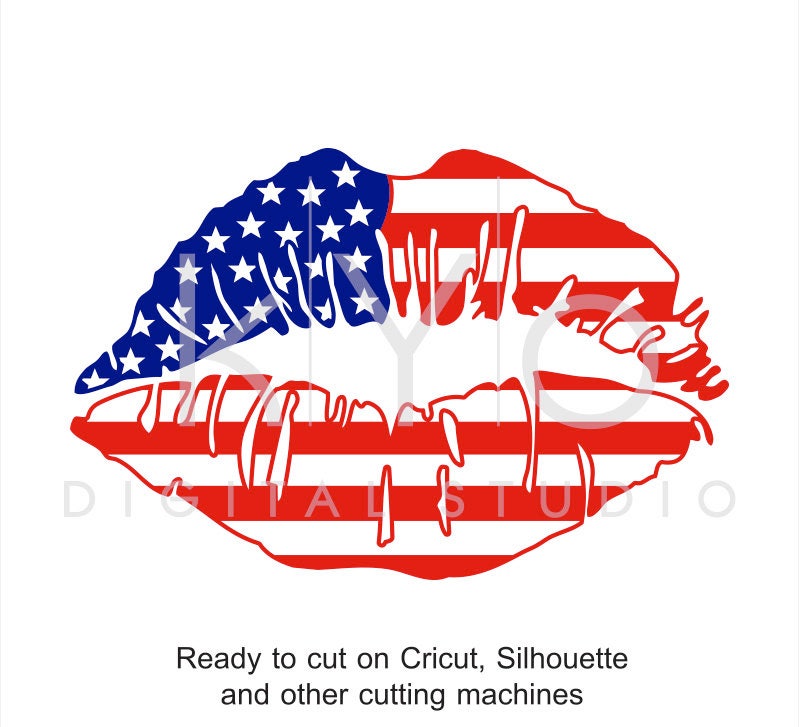 Download 4th of July American US Flag Girl Lips Independence Day ...