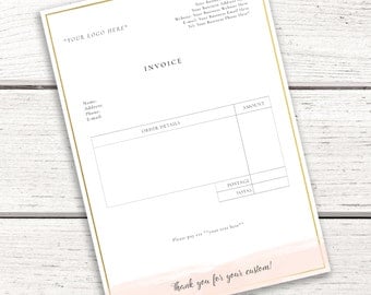 Business Invoice Template Marketing Materials INSTANT DOWNLOAD Photography Photographer