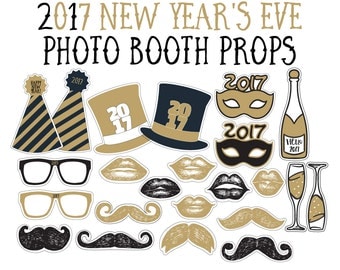 Party Photo Props - Prom 2017 - Photo booth Props - Party Props - New Years Ever Props New Years Eve Party - Party Selfie Props