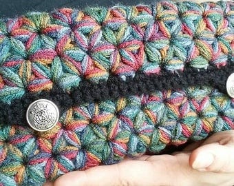 Crochet handcrafted evening coach bag