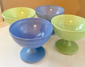Vintage Hazel Atlas Moderntone Sherbet Dishes - set of four