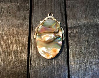 Vintage Sterling Silver/ Mother of Pearl Pendant #203