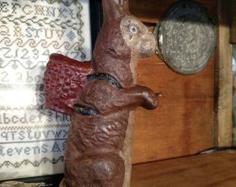Primitive Rabbit with Red Basket