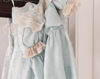 Children dress silk robe child enfant dress, antique, brocante