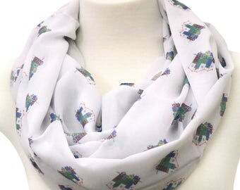 Real estate Scarf real estate agent infinity scarf realtor loop Scarf birthday Gift for her manager gift white scarf property manager gift