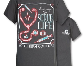 SC Classic Scrub Life - Charcoal.....Nurses Shirt - Shirt For Nurses - Shirt For Doctor - Scrub Life