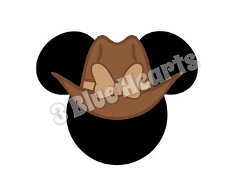 Cowgirl Minnie Mouse Head SVG dxf pdf Studio, Cowgirl Minnie, Cowgirl SVG dxf pdf STUDIo, Disney SVG dxf pdf Studio